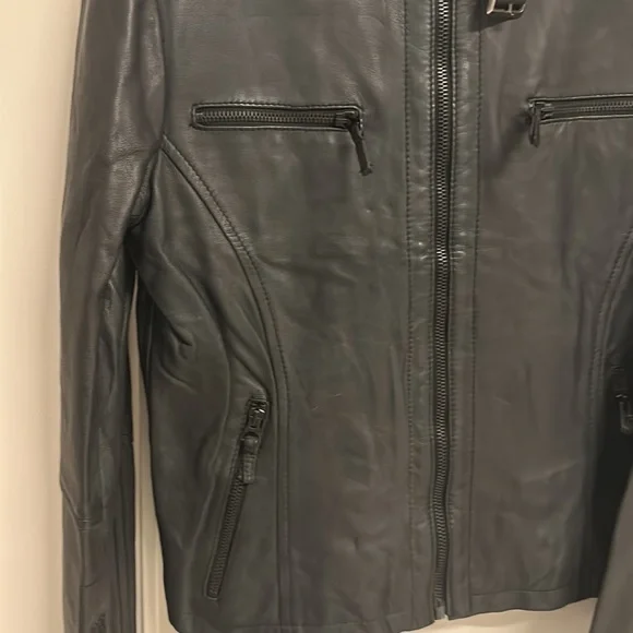 GQ Firenze-Italia Pure Leather short jacket! Classy, stylish, sassy!UK S/M! NWOT - Picture 7 of 16